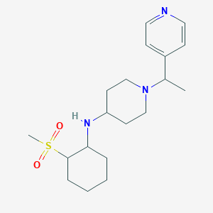 molecular formula C19H31N3O2S B7160838 N-(2-methylsulfonylcyclohexyl)-1-(1-pyridin-4-ylethyl)piperidin-4-amine 