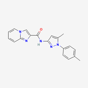 molecular formula C19H17N5O B7161434 N-[5-methyl-1-(4-methylphenyl)pyrazol-3-yl]imidazo[1,2-a]pyridine-2-carboxamide 