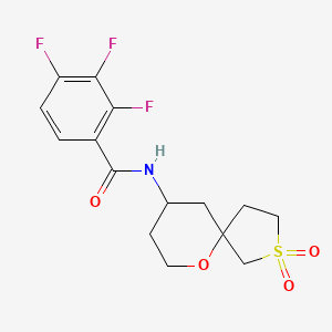 molecular formula C15H16F3NO4S B7161453 N-(2,2-dioxo-6-oxa-2lambda6-thiaspiro[4.5]decan-9-yl)-2,3,4-trifluorobenzamide 