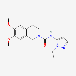 molecular formula C17H22N4O3 B7161479 N-(2-ethylpyrazol-3-yl)-6,7-dimethoxy-3,4-dihydro-1H-isoquinoline-2-carboxamide 