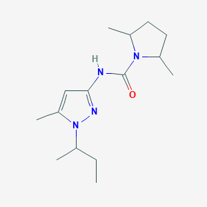 molecular formula C15H26N4O B7161483 N-(1-butan-2-yl-5-methylpyrazol-3-yl)-2,5-dimethylpyrrolidine-1-carboxamide 