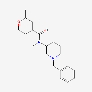 molecular formula C20H30N2O2 B7161666 N-(1-benzylpiperidin-3-yl)-N,2-dimethyloxane-4-carboxamide 