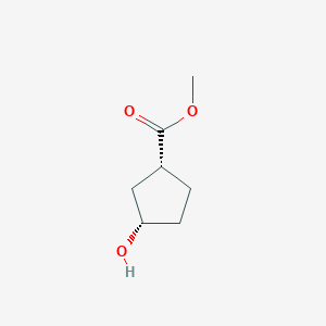 molecular formula C7H12O3 B071619 Methyl cis-3-hydroxycyclopentane-1-carboxylate CAS No. 174292-59-2