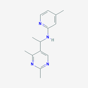 molecular formula C14H18N4 B7162034 N-[1-(2,4-dimethylpyrimidin-5-yl)ethyl]-4-methylpyridin-2-amine 