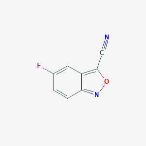 molecular formula C8H3FN2O B071622 5-Fluorobenzo[c]isoxazole-3-carbonitrile CAS No. 194873-12-6