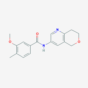 molecular formula C17H18N2O3 B7162253 N-(7,8-dihydro-5H-pyrano[4,3-b]pyridin-3-yl)-3-methoxy-4-methylbenzamide 