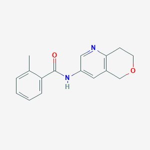 molecular formula C16H16N2O2 B7162275 N-(7,8-dihydro-5H-pyrano[4,3-b]pyridin-3-yl)-2-methylbenzamide 