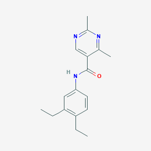molecular formula C17H21N3O B7162281 N-(3,4-diethylphenyl)-2,4-dimethylpyrimidine-5-carboxamide 