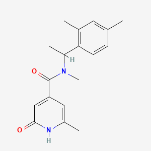molecular formula C18H22N2O2 B7162358 N-[1-(2,4-dimethylphenyl)ethyl]-N,2-dimethyl-6-oxo-1H-pyridine-4-carboxamide 