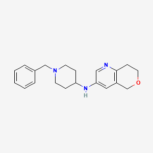 molecular formula C20H25N3O B7162376 N-(1-benzylpiperidin-4-yl)-7,8-dihydro-5H-pyrano[4,3-b]pyridin-3-amine 