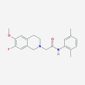 molecular formula C20H23FN2O2 B7162785 N-(2,5-dimethylphenyl)-2-(7-fluoro-6-methoxy-3,4-dihydro-1H-isoquinolin-2-yl)acetamide 