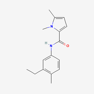 molecular formula C16H20N2O B7163007 N-(3-ethyl-4-methylphenyl)-1,5-dimethylpyrrole-2-carboxamide 