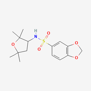 molecular formula C15H21NO5S B7163034 N-(2,2,5,5-tetramethyloxolan-3-yl)-1,3-benzodioxole-5-sulfonamide 