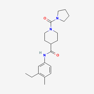 molecular formula C20H29N3O2 B7163051 N-(3-ethyl-4-methylphenyl)-1-(pyrrolidine-1-carbonyl)piperidine-4-carboxamide 