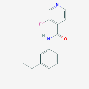 molecular formula C15H15FN2O B7163068 N-(3-ethyl-4-methylphenyl)-3-fluoropyridine-4-carboxamide 