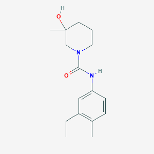 molecular formula C16H24N2O2 B7163117 N-(3-ethyl-4-methylphenyl)-3-hydroxy-3-methylpiperidine-1-carboxamide 