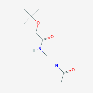 molecular formula C11H20N2O3 B7163154 N-(1-acetylazetidin-3-yl)-2-[(2-methylpropan-2-yl)oxy]acetamide 
