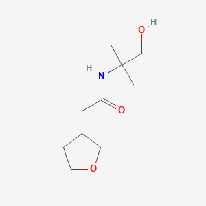 molecular formula C10H19NO3 B7163177 N-(1-hydroxy-2-methylpropan-2-yl)-2-(oxolan-3-yl)acetamide 