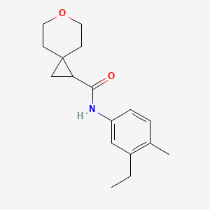 molecular formula C17H23NO2 B7163194 N-(3-ethyl-4-methylphenyl)-6-oxaspiro[2.5]octane-2-carboxamide 