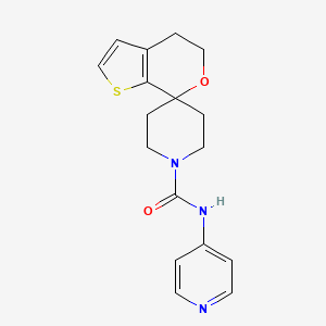 molecular formula C17H19N3O2S B7163344 N-pyridin-4-ylspiro[4,5-dihydrothieno[2,3-c]pyran-7,4'-piperidine]-1'-carboxamide 