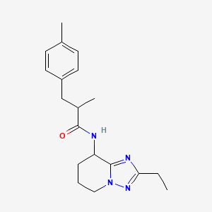 molecular formula C19H26N4O B7163360 N-(2-ethyl-5,6,7,8-tetrahydro-[1,2,4]triazolo[1,5-a]pyridin-8-yl)-2-methyl-3-(4-methylphenyl)propanamide 