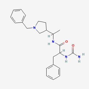 molecular formula C23H30N4O2 B7163421 N-[1-(1-benzylpyrrolidin-3-yl)ethyl]-2-(carbamoylamino)-3-phenylpropanamide 