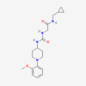 molecular formula C19H28N4O3 B7163457 N-(cyclopropylmethyl)-2-[[1-(2-methoxyphenyl)piperidin-4-yl]carbamoylamino]acetamide 