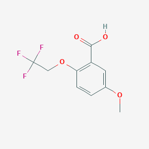 molecular formula C10H9F3O4 B071636 5-methoxy-2-(2,2,2-trifluoroethoxy)benzoic Acid CAS No. 175205-34-2