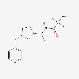 molecular formula C19H30N2O B7163612 N-[1-(1-benzylpyrrolidin-3-yl)ethyl]-2,2-dimethylbutanamide 