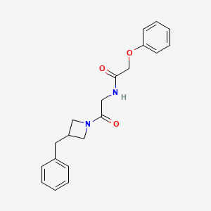 molecular formula C20H22N2O3 B7163741 N-[2-(3-benzylazetidin-1-yl)-2-oxoethyl]-2-phenoxyacetamide 
