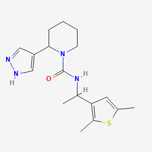 molecular formula C17H24N4OS B7163861 N-[1-(2,5-dimethylthiophen-3-yl)ethyl]-2-(1H-pyrazol-4-yl)piperidine-1-carboxamide 