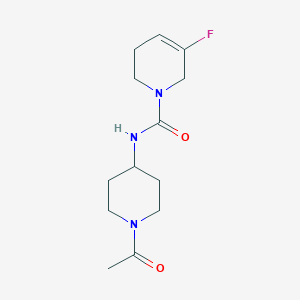 molecular formula C13H20FN3O2 B7163936 N-(1-acetylpiperidin-4-yl)-5-fluoro-3,6-dihydro-2H-pyridine-1-carboxamide 