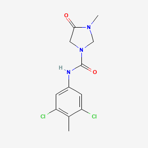 molecular formula C12H13Cl2N3O2 B7163945 N-(3,5-dichloro-4-methylphenyl)-3-methyl-4-oxoimidazolidine-1-carboxamide 