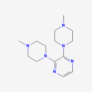 molecular formula C14H24N6 B7164017 2,3-Bis(4-methylpiperazin-1-yl)pyrazine 