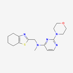molecular formula C17H23N5OS B7164028 N-methyl-2-morpholin-4-yl-N-(4,5,6,7-tetrahydro-1,3-benzothiazol-2-ylmethyl)pyrimidin-4-amine 