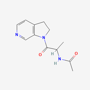 molecular formula C12H15N3O2 B7164067 N-[1-(2,3-dihydropyrrolo[2,3-c]pyridin-1-yl)-1-oxopropan-2-yl]acetamide 