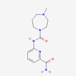 molecular formula C13H19N5O2 B7164340 N-(6-carbamoylpyridin-2-yl)-4-methyl-1,4-diazepane-1-carboxamide 