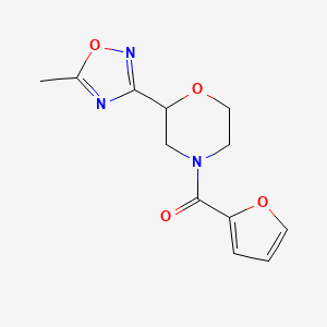 molecular formula C12H13N3O4 B7164454 Furan-2-yl-[2-(5-methyl-1,2,4-oxadiazol-3-yl)morpholin-4-yl]methanone 