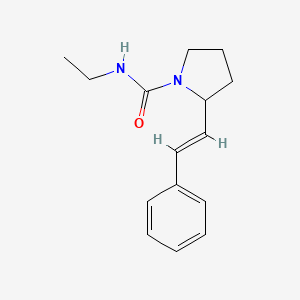 molecular formula C15H20N2O B7164550 N-ethyl-2-[(E)-2-phenylethenyl]pyrrolidine-1-carboxamide 