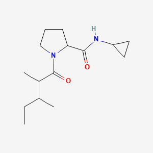 molecular formula C15H26N2O2 B7164608 N-cyclopropyl-1-(2,3-dimethylpentanoyl)pyrrolidine-2-carboxamide 