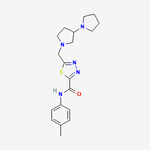molecular formula C19H25N5OS B7164801 N-(4-methylphenyl)-5-[(3-pyrrolidin-1-ylpyrrolidin-1-yl)methyl]-1,3,4-thiadiazole-2-carboxamide 