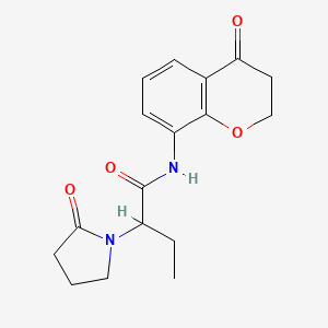 molecular formula C17H20N2O4 B7164804 N-(4-oxo-2,3-dihydrochromen-8-yl)-2-(2-oxopyrrolidin-1-yl)butanamide 