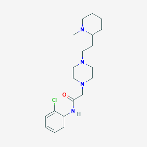 molecular formula C20H31ClN4O B7164826 N-(2-chlorophenyl)-2-[4-[2-(1-methylpiperidin-2-yl)ethyl]piperazin-1-yl]acetamide 