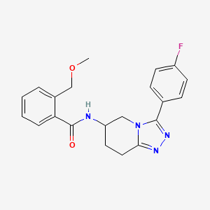 molecular formula C21H21FN4O2 B7164872 N-[3-(4-fluorophenyl)-5,6,7,8-tetrahydro-[1,2,4]triazolo[4,3-a]pyridin-6-yl]-2-(methoxymethyl)benzamide 