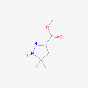 molecular formula C7H10N2O2 B071650 Methyl 4,5-diazaspiro[2.4]hept-5-ene-6-carboxylate CAS No. 194468-47-8
