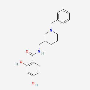 molecular formula C20H24N2O3 B7165170 N-[(1-benzylpiperidin-3-yl)methyl]-2,4-dihydroxybenzamide 