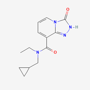 molecular formula C13H16N4O2 B7165204 N-(cyclopropylmethyl)-N-ethyl-3-oxo-2H-[1,2,4]triazolo[4,3-a]pyridine-8-carboxamide 