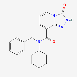 molecular formula C20H22N4O2 B7165212 N-benzyl-N-cyclohexyl-3-oxo-2H-[1,2,4]triazolo[4,3-a]pyridine-8-carboxamide 