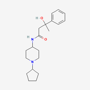 molecular formula C20H30N2O2 B7165250 N-(1-cyclopentylpiperidin-4-yl)-3-hydroxy-3-phenylbutanamide 