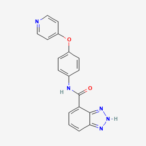 molecular formula C18H13N5O2 B7165366 N-(4-pyridin-4-yloxyphenyl)-2H-benzotriazole-4-carboxamide 